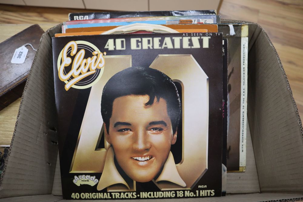 Seventeen assorted albums, mainly Elvis Presley